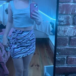 Black and purple skirt